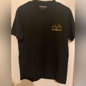 True Religion Black Tri Logo Tee △ Ω